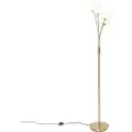 QAZQA Moderne gulvlampe gull med opalglass 5-lys - Athen