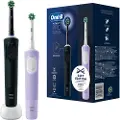 Oral-B Vitality Pro D103 Duo elektriske tannbørster - svart og fiolett