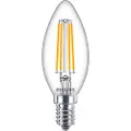 Philips CorePro - LED-filamentlyspære - form: B35 - klar finish - E14 - 6.5 W (ekvivalent 60 W) - klasse E - varmt hvitt lys - 2700 K