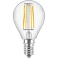 Philips CorePro LEDluster - LED-filamentlyspære - form: P45 - klar finish - E14 - 4.3 W (ekvivalent 40 W) - klasse F - varmt hvitt lys - 2700 K