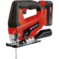 Einhell TC-JS 18 Li, Toppgrep, Sort, Rød, 45°, Laminat, Plast, Stål, Tre, 2700 spm, 7 cm