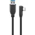 Goobay USB-A <-> USB-C - 90° - 2m - Svart