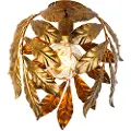 QAZQA Vintage taklampe antikk gull 30 cm - Linden