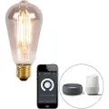 Calex Smart E27 LED-pære ST64 røykfarget 7W 400lm 1800K