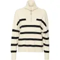 Vero Moda Saba Stripe Genser Med Halv Glidelås