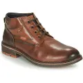 Fluchos for man. F1341 Terry leather ankle boots F1341 brown (45), Flat, 1 to 3 cm, Laces, Casual, Havana, Classic