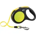 Flexi New Neon L, Hund, Tilbaketrekkelig, Sort, Gult, Teip, 50 kg, Monokromatisk