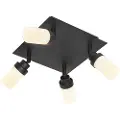 QAZQA Moderne baderomsspotlight sort 4-lys IP44 - Japie