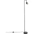 QAZQA Moderne gulvlampe svart justerbar - Java