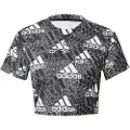 Adidas Aeroready Made Logo Print Crop Kortarmet T-skjorte