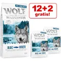 Wolf of Wilderness Økonomipakke: 2 x 12 kg Wolf of Wilderness Tørrfôr - Blue River "FREE" Adult - laks