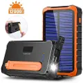 4smarts Prepper solar power bank - Li-pol - 10.5 Watt Nødlader - Oransje - 12000 mAh