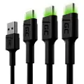 Green Cell 3xray Led Qc 3.0 Usb-a Til Usb-c-kabel 1.2 M