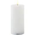 Sirius Sille Genopladelig Bloklys Hvid - Ø 7,5 cm - H 15 cm
