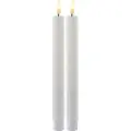 Sirius Smilla Genopladelig Kronelys 2 stk - Hvid - H 25 cm