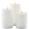 Sirius Home Sirius Smilla Genopladelig Bloklyssæt Ø 7,5 cm - Hvid - 3 stk