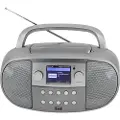 Soundmaster Tower Soundmaster SCD7600TI bærbart stereosystem Analog og digital 4 W DAB+, FM Titanium MP3-spiller