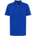 Ralph Lauren for man. 710782592010 Navy pique polo shirt (L), Casual, Cotton, Short sleeve