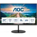 AOC V4 Q24V4EA, 60,5 cm (23.8), 2560 x 1440 piksler, 2K Ultra HD, LED, 4 ms, Sort