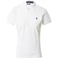 Ralph Lauren for woman. 211870245001 Polo Julie Slim Short Sleeve white (L), Casual, Cotton