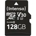 Intenso Professional - Flashminnekort (microSDXC til SD-adapter inkludert) - 128 GB - UHS Class 1 / Class10 - microSDXC UHS-I