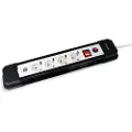Equip Strømskinne Med 4 Stikkontakter + 2p Usb + Av/på-knapp 1.5 M
