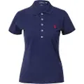 Ralph Lauren for woman. 211870245002 Stretch polo shirt Slim Fit navy (M), Casual, Cotton, Short sleeve