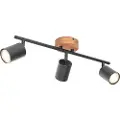 QAZQA Industriell spotlight sort med tre vippebar 3-lys - Jeana