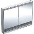 Geberit Spejlskab ONE 2 låg/hyld 90x120x15 alu