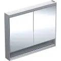 Geberit Spejlskab ONE 2 låg/hyld 90x105x15 alu