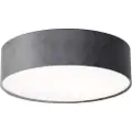 QAZQA Moderne taklampe grå 40 cm med gull innside - Drum