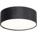 QAZQA Moderne taklampe sort 30 cm med gull innside - Drum