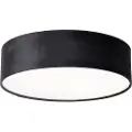 QAZQA Moderne taklampe sort 40 cm med gull innside - Drum