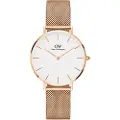 Daniel Wellington Classic Petite Melrose - Armbåndsur - kvarts - analog - rosagull - eggeskallhvit