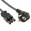 Bachmann - Strømkabel - CEE 7/4 (hann) til GST18i3 (hunn) - 1.5 m - rettvinklet kontakt - svart