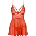 Obsessive 838-BAB-3 babydoll rød S/M