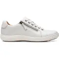 Clarks for woman. 26165001 Nalle Lace white leather trainers (41.5), Flat, Laces, Zip, Casual