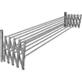 Sauvic 10-stangs Uttrekkbar Klesvask I Rustfritt Stål 160 Cm
