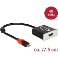 DeLOCK - Ekstern videoadapter - USB-C - HDMI - svart - løsvekt