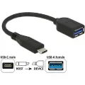 DeLOCK Premium - USB-adapter - USB-type A (hunn) til 24 pin USB-C (hann) - USB 3.1 Gen 2 - 10 cm - svart