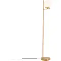 QAZQA Art Deco gulvlampe gull og opalglass - Flore