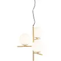 QAZQA Art Deco-pendellampe gull med opalglass 3-lys - Flore