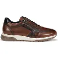 Fluchos for man. F1600 F1600 brown leather sneakers (45), Flat, Laces, Zip, Casual