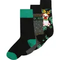 Urban Classics Christmas Dog 3-Pack Sokker mønster