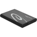 DeLOCK 2,5 eksternt kabinett SATA HDD / SSD > USB 3.0 - Lagringspakning - 2,5 - SATA 6Gb/s - USB 3.1 (Gen 2) - sortering