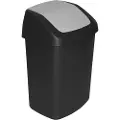 Curver Swing-Top, 10 l, Rektangulær, Plast, Sort, Grå, Plast, 246 mm