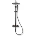 BLUE LABEL Brusesystem med Ø250 mm hovedbruser samt termostatarmatur - inklusiv koblinger og rosetter - gun metal