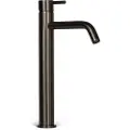 BLUE LABEL Etgrebs håndvaskarmatur uden bundventil - kold start funktion & 3/8 tilslutningsslanger - gun metal - høj model
