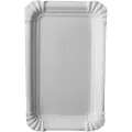 Papstar 11050, Plate, Rektangulær, Fotoark kartong, Hvit, Monokromatisk, 250 stykker