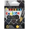 Carioca Metallic Maxi Wax, 8 stykker, Blå, Gull, Grønn, Oransje, Rosa, Rød, Fiolett, Gult, Trekant, Voks, Gutt/Jente, Hengende boks